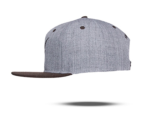 Snapback Grey with Brown