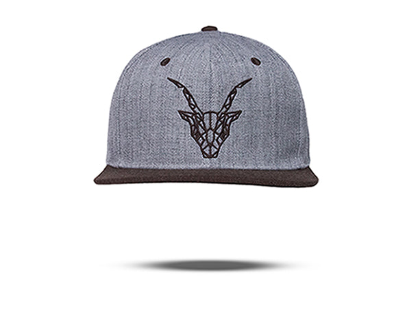 Snapback Grey with Brown