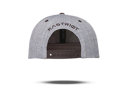 Snapback Grey with Brown