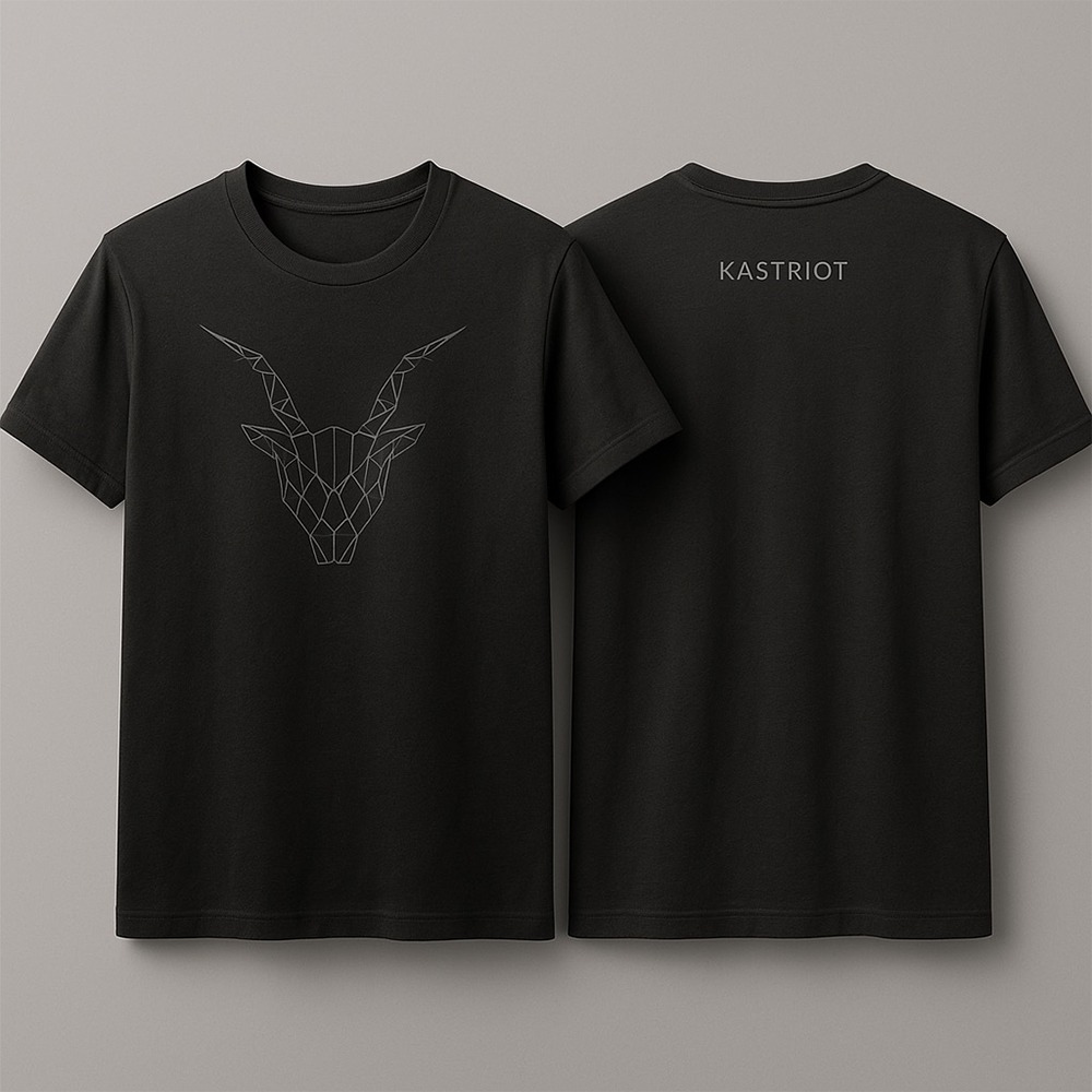 Kastriot Black Cotton Emblem Shirt