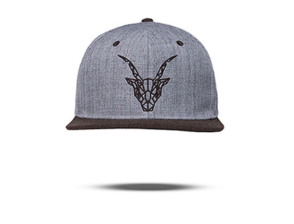 Snapback Grey with Brown